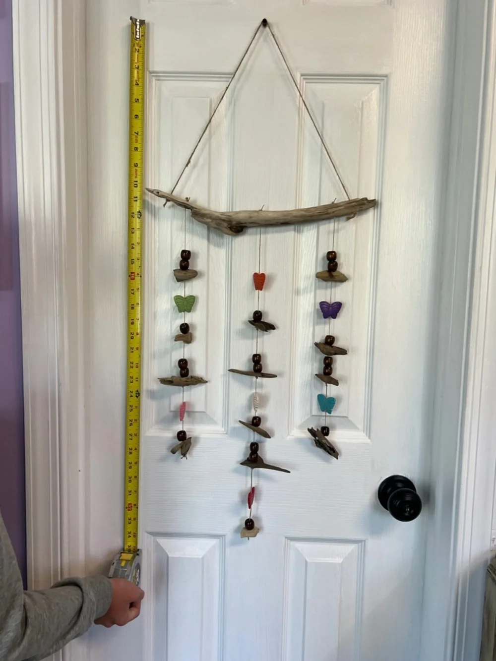 Handmade Driftwood Butterfly Wind Chime - Multicolor - Picture 7 of 11